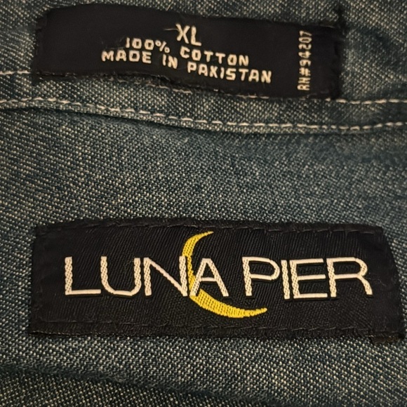 Delta Kappa Gamma denim buttoned down shirt sz XL embroidered - Picture 6 of 7